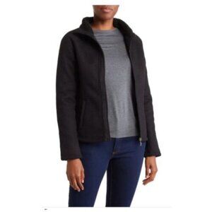 Spyder Logo Womens Black Full Zip Up Stan Up Collar Jacket Activewear Sz XL New